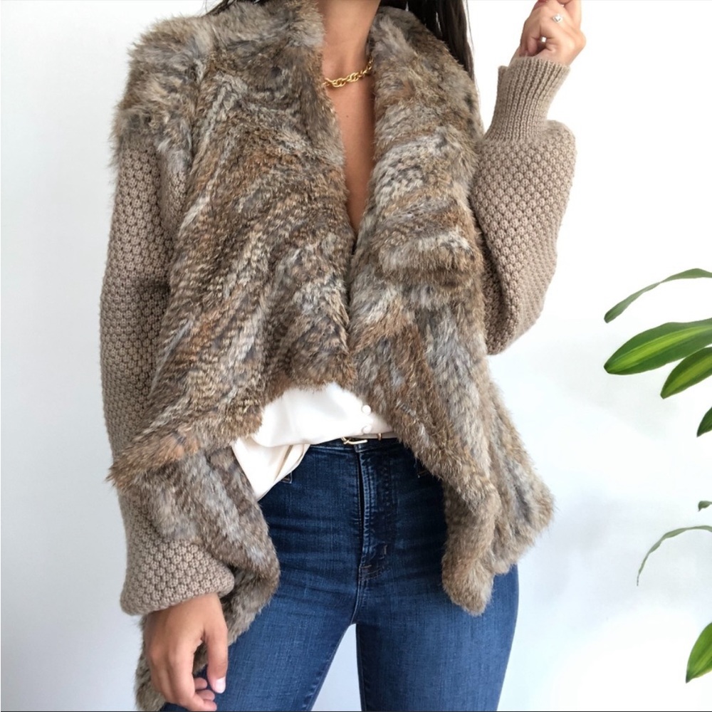 Heartloom Rabbit fur cardigan/sweater